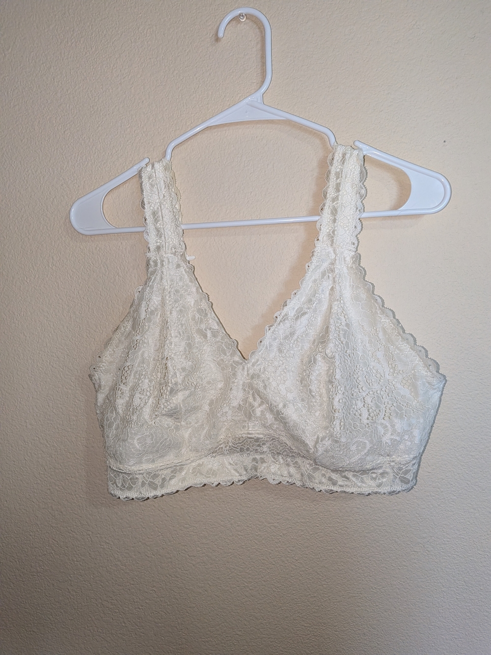 Lace Bralette - Cream Lace Wireless Bralette